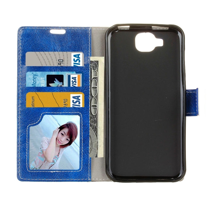 For Doogee X9 Mini Retro Crazy Horse Texture Horizontal Flip Leather Case with Holder & Card Slots & Wallet & Photo Frame