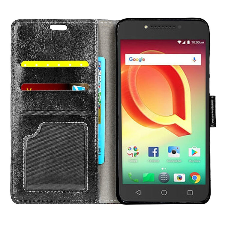 Alcatel A50 Retro Crazy Horse Texture Horizontal Flip Leather Case with Holder & Card Slots & Wallet & Photo Frame