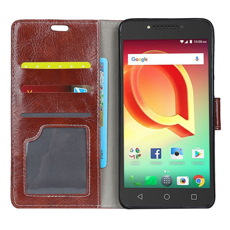 Alcatel A50 Retro Crazy Horse Texture Horizontal Flip Leather Case with Holder & Card Slots & Wallet & Photo Frame