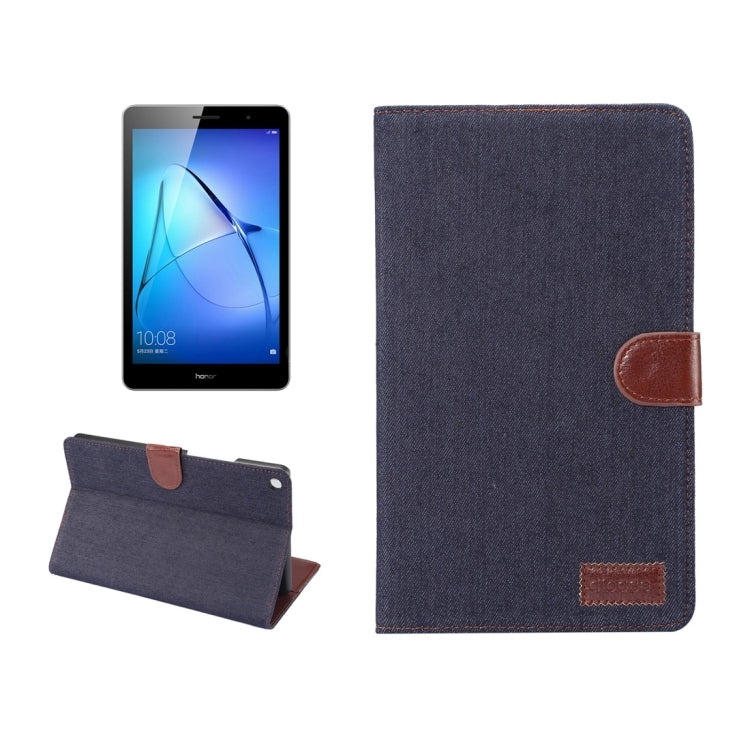 For Huawei  MediaPad M3 Lite 8.0 Denim Texture Horizontal Flip Leather Case with Holder & Card Slots & Wallet & Photo Frame