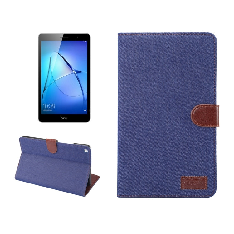 For Huawei  MediaPad M3 Lite 8.0 Denim Texture Horizontal Flip Leather Case with Holder & Card Slots & Wallet & Photo Frame