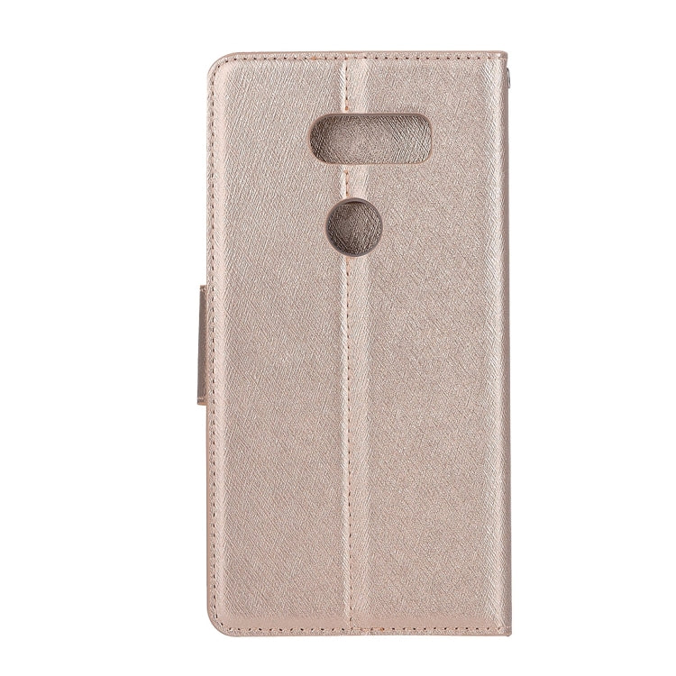 For LG V30 Silk Texture Horizontal Flip Leather Case with Holder & Card Slots & Wallet & Photo Frame