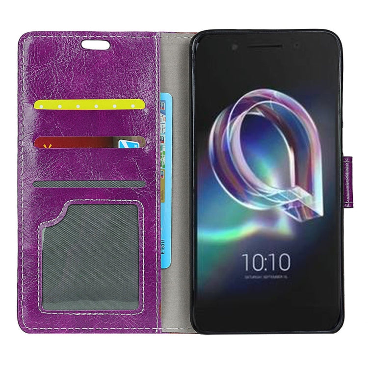 Alcatel IDOL 5S Retro Crazy Horse Texture Horizontal Flip Leather Case with Holder & Card Slots & Wallet & Photo Frame