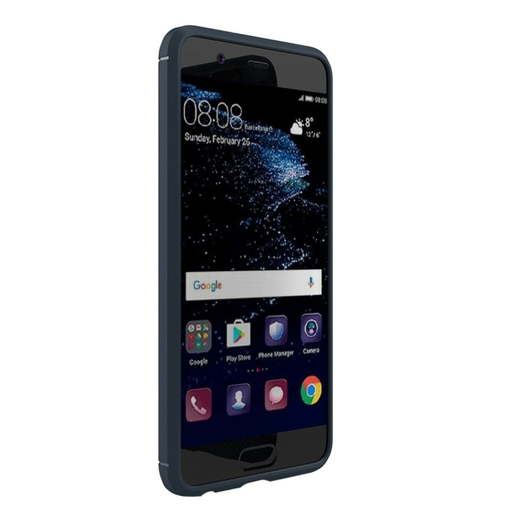 For Huawei  P10  Brushed Carbon Fiber Texture Shockproof TPU Protective Cover Case