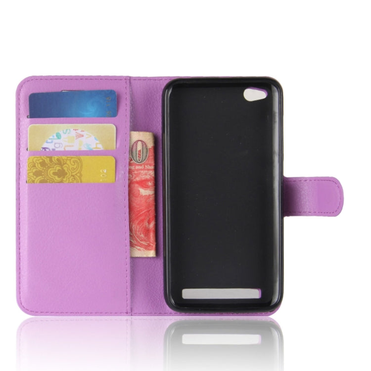 For Xiaomi  Redmi 5A Litchi Texture Horizontal Flip Leather Case with Holder & Card Slots & Wallet