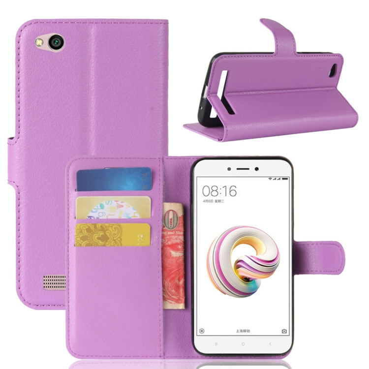 For Xiaomi  Redmi 5A Litchi Texture Horizontal Flip Leather Case with Holder & Card Slots & Wallet