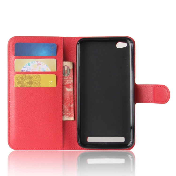 For Xiaomi  Redmi 5A Litchi Texture Horizontal Flip Leather Case with Holder & Card Slots & Wallet