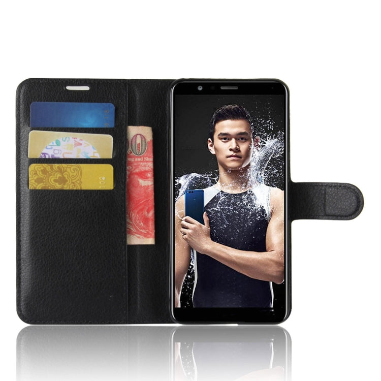 For Huawei  Honor Play 7X Litchi Texture Horizontal Flip Leather Case with Holder & Card Slots & Wallet