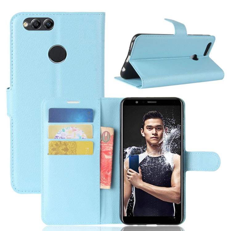 For Huawei  Honor Play 7X Litchi Texture Horizontal Flip Leather Case with Holder & Card Slots & Wallet