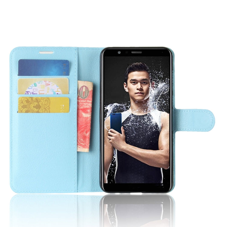 For Huawei  Honor Play 7X Litchi Texture Horizontal Flip Leather Case with Holder & Card Slots & Wallet