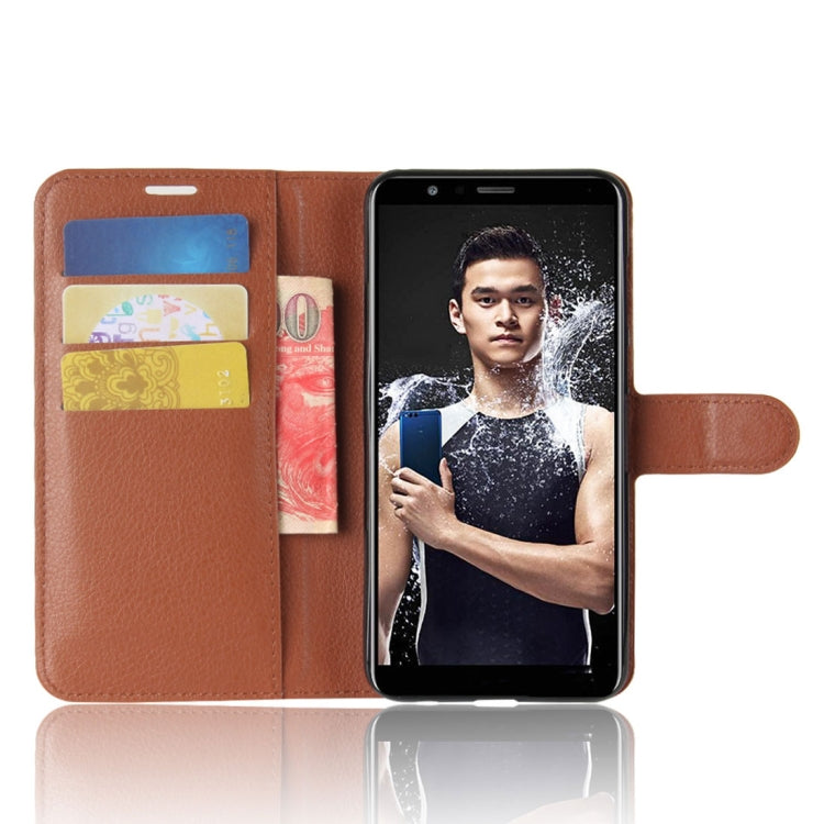 For Huawei  Honor Play 7X Litchi Texture Horizontal Flip Leather Case with Holder & Card Slots & Wallet
