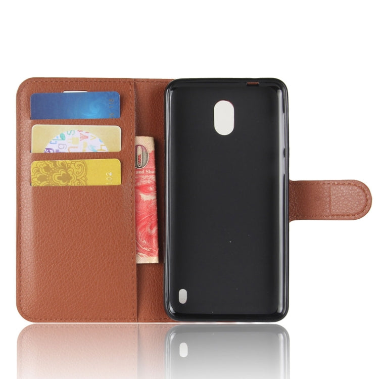 For Nokia 2 Litchi Texture Horizontal Flip Leather Case with Holder & Card Slots & Wallet