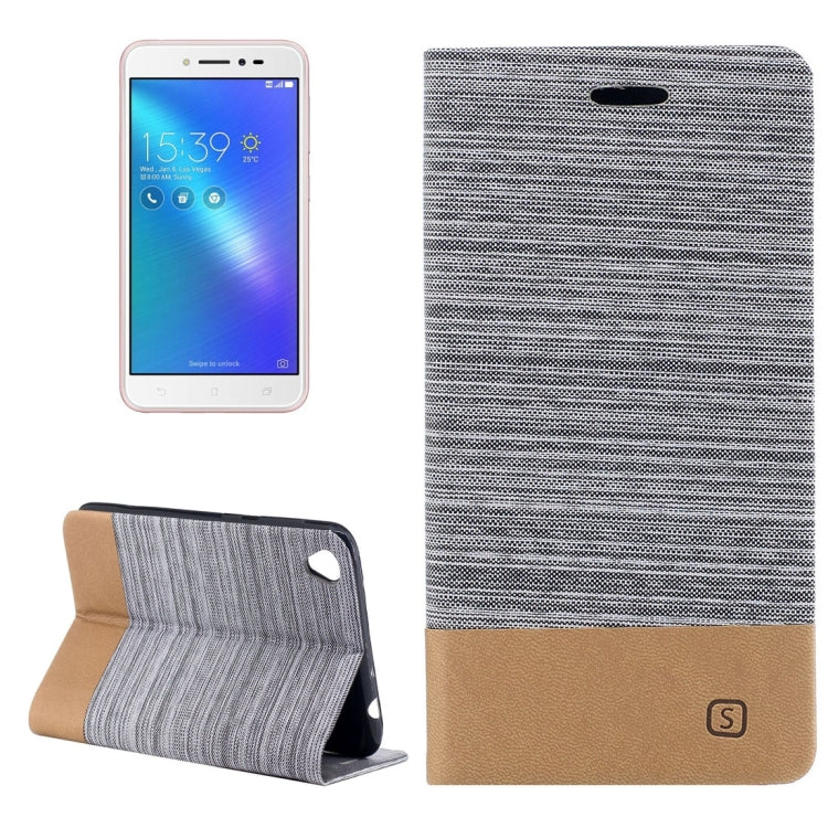 For Asus  ZenFone Live / ZB501KL Canvas Texture PU + TPU Horizontal Flip Leather Case with Holder & Card Slots