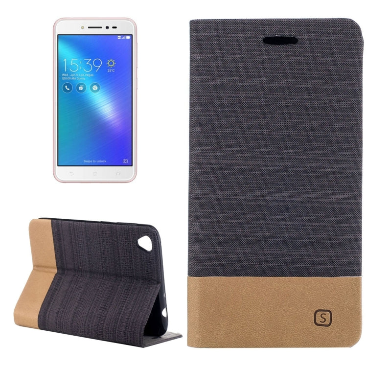 For Asus  ZenFone Live / ZB501KL Canvas Texture PU + TPU Horizontal Flip Leather Case with Holder & Card Slots