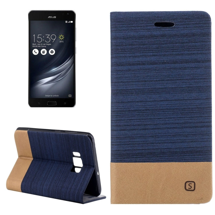 For Asus   ZenFone AR / ZS571KL Canvas Texture PU + TPU Horizontal Flip Leather Case with Holder & Card Slots