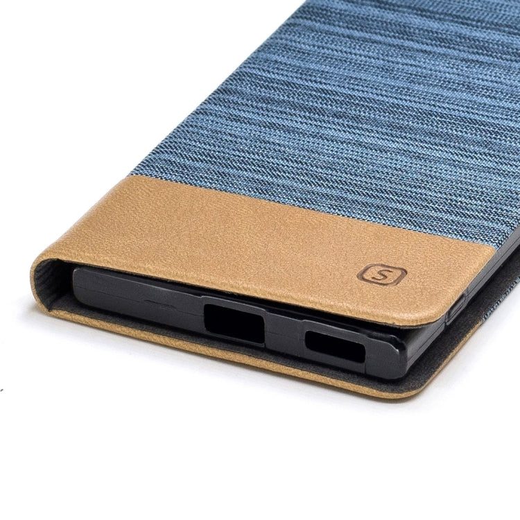 For Sony Xperia XA1 Canvas Texture PU + TPU Horizontal Flip Leather Case with Holder & Card Slots