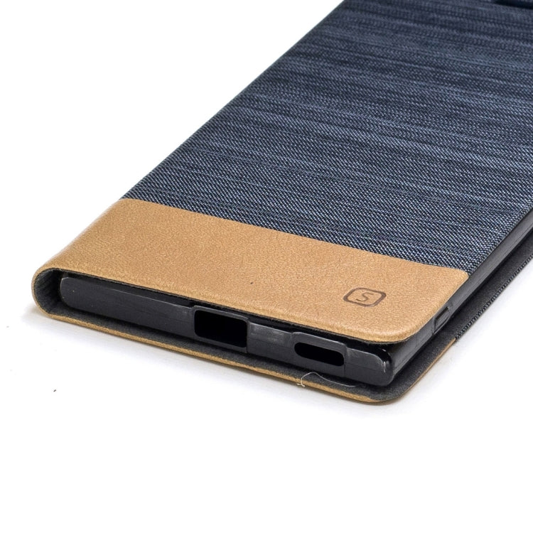 For Sony Xperia XA1 Ultra Canvas Texture PU + TPU Horizontal Flip Leather Case with Holder & Card Slots