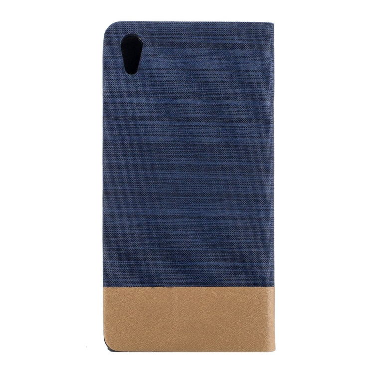 For Sony Xperia XA1 Ultra Canvas Texture PU + TPU Horizontal Flip Leather Case with Holder & Card Slots
