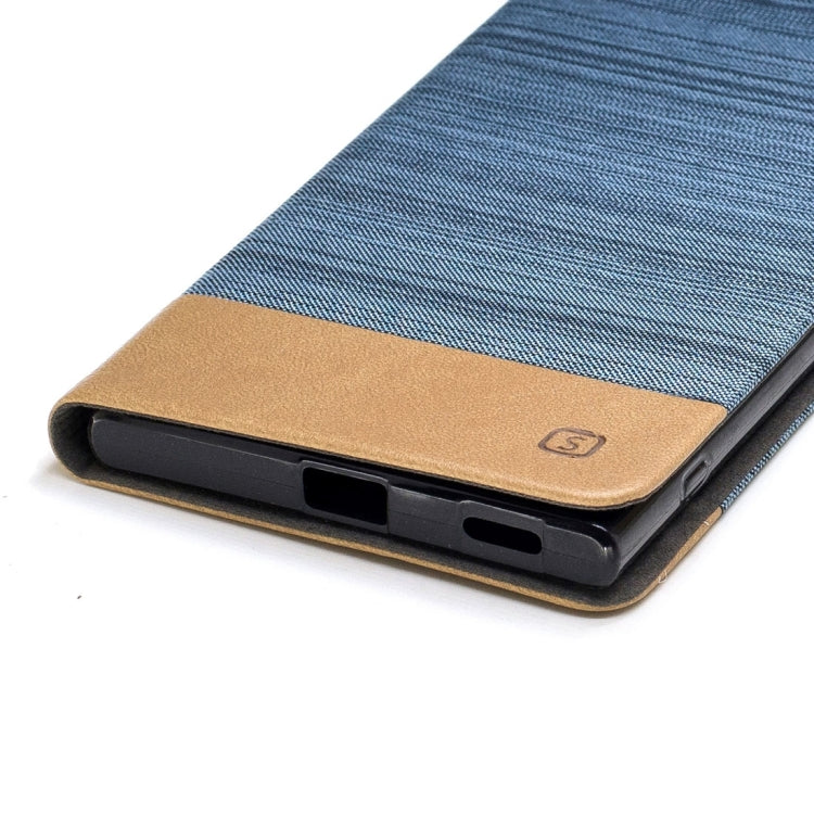For Sony Xperia XA1 Ultra Canvas Texture PU + TPU Horizontal Flip Leather Case with Holder & Card Slots