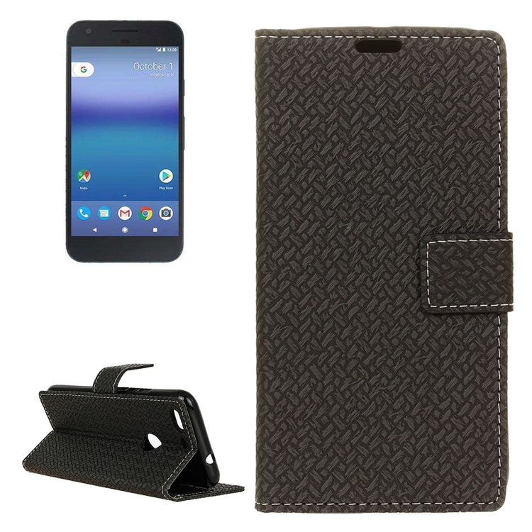 For Google Pixel XL Knit Texture Horizontal Flip Leather Case with Holder & Card Slots & Wallet