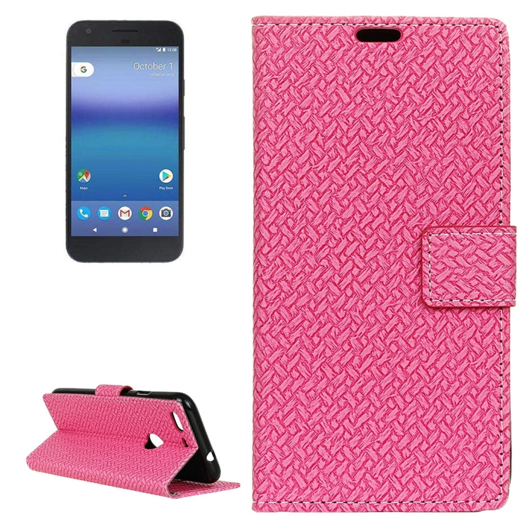 For Google Pixel XL Knit Texture Horizontal Flip Leather Case with Holder & Card Slots & Wallet