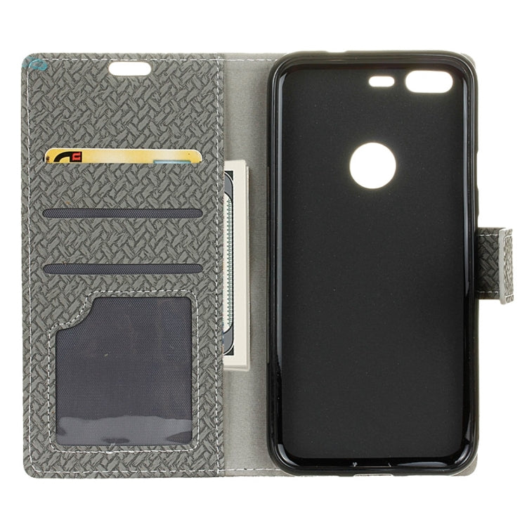 For Google Pixel XL Knit Texture Horizontal Flip Leather Case with Holder & Card Slots & Wallet