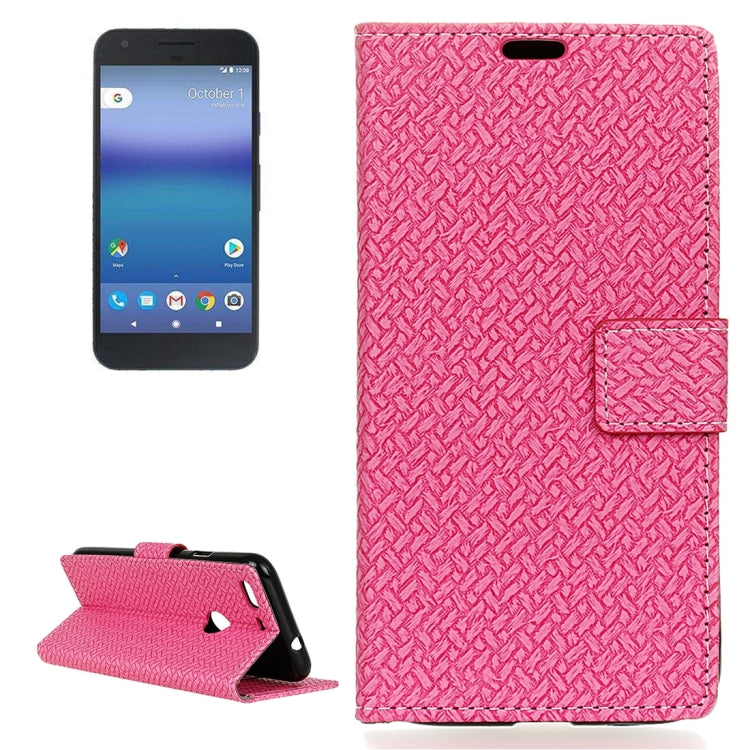 For Google Pixel Knit Texture Horizontal Flip Leather Case with Holder & Card Slots & Wallet