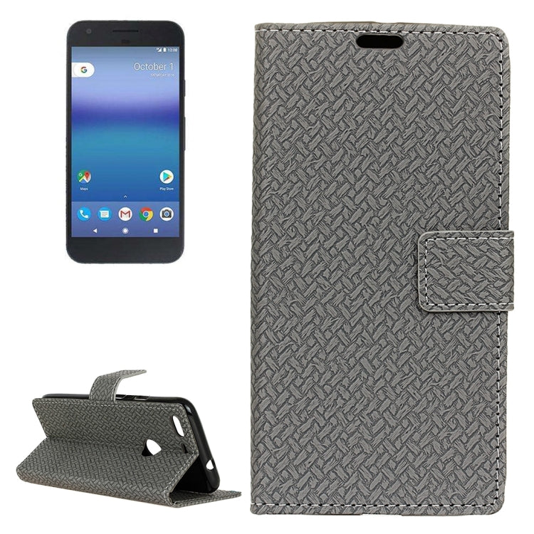 For Google Pixel Knit Texture Horizontal Flip Leather Case with Holder & Card Slots & Wallet