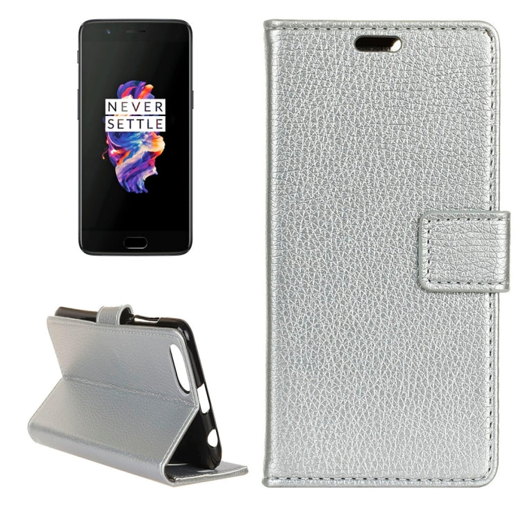 For OnePlus 5 Litchi Texture Horizontal Flip Leather Case with Holder & Card Slots & Wallet & Photo Frame