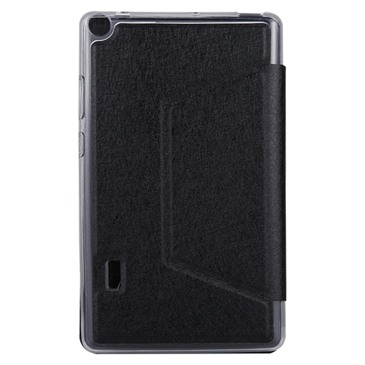 For Huawei  MediaPad T3 7 Silk Texture Horizontal Flip Leather Case with Holder