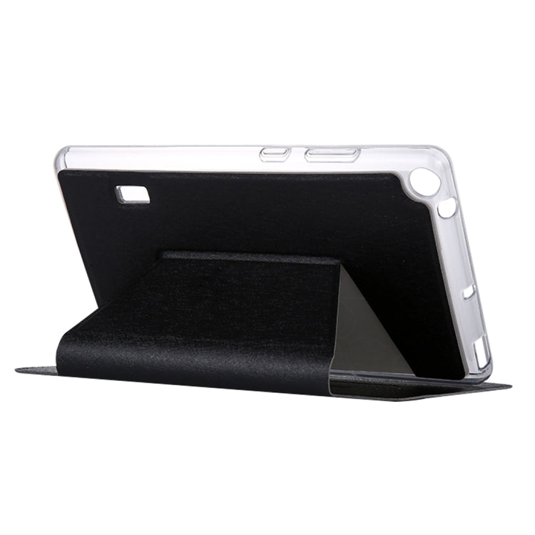 For Huawei  MediaPad T3 7 Silk Texture Horizontal Flip Leather Case with Holder