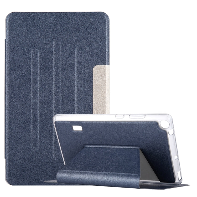 For Huawei  MediaPad T3 7 Silk Texture Horizontal Flip Leather Case with Holder
