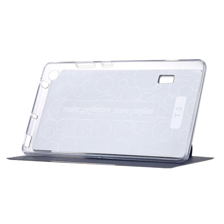 For Huawei  MediaPad T3 7 Silk Texture Horizontal Flip Leather Case with Holder