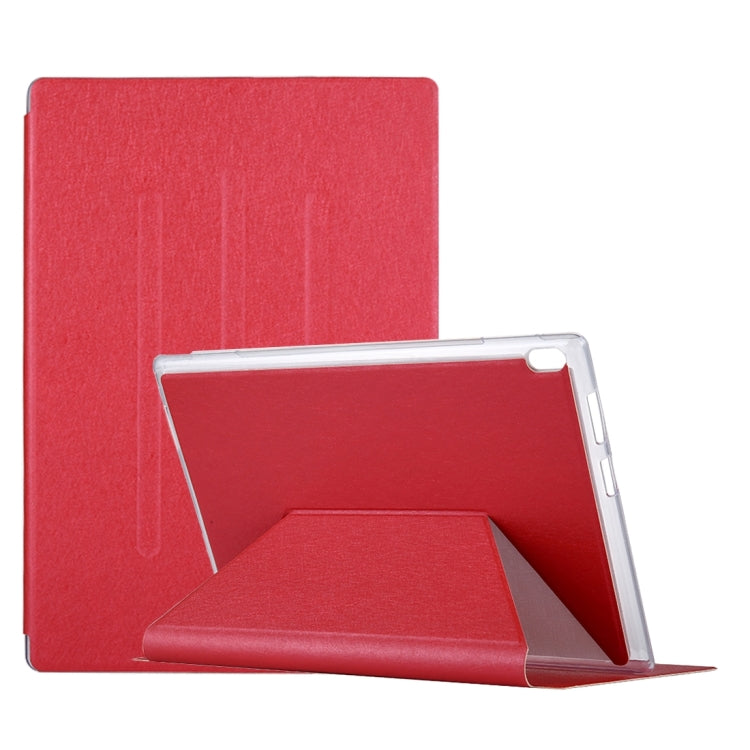 For Lenovo TAB4 Plus TB-X704F 10.1 inch Silk Texture Horizontal Flip Leather Case with Holder