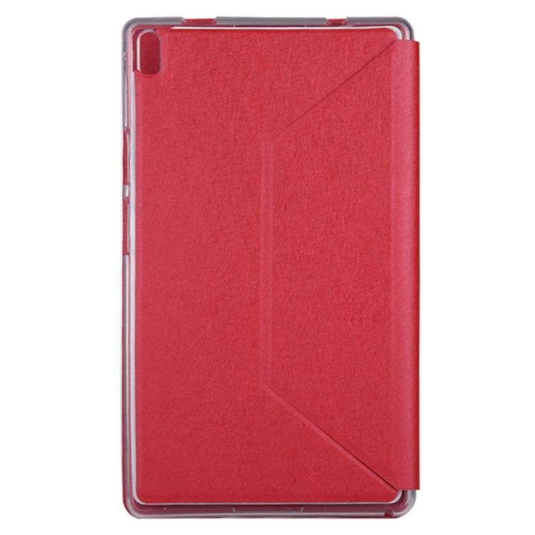 For Lenovo TAB4 Plus TB-8704F 8 inch Silk Texture Horizontal Flip Leather Case with Holder