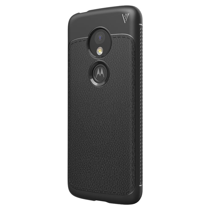 Lenuo Leshen Series for Motorola Moto E5 TPU Litchi Texture Dropproof Protective Back Cover Case