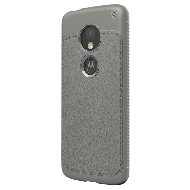 Lenuo Leshen Series for Motorola Moto E5 TPU Litchi Texture Dropproof Protective Back Cover Case