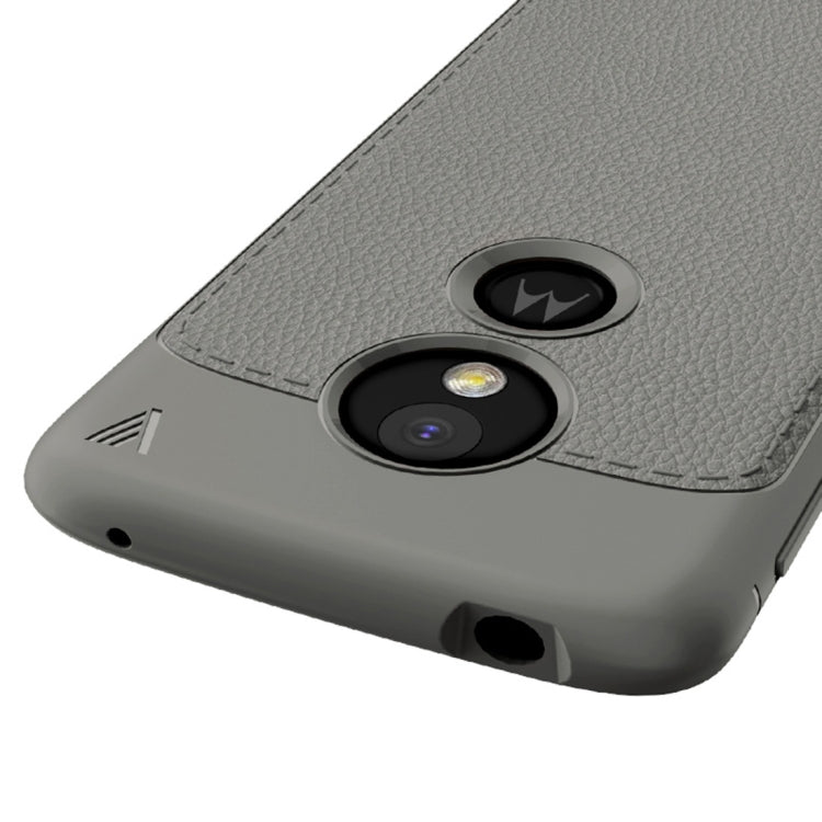 Lenuo Leshen Series for Motorola Moto E5 TPU Litchi Texture Dropproof Protective Back Cover Case