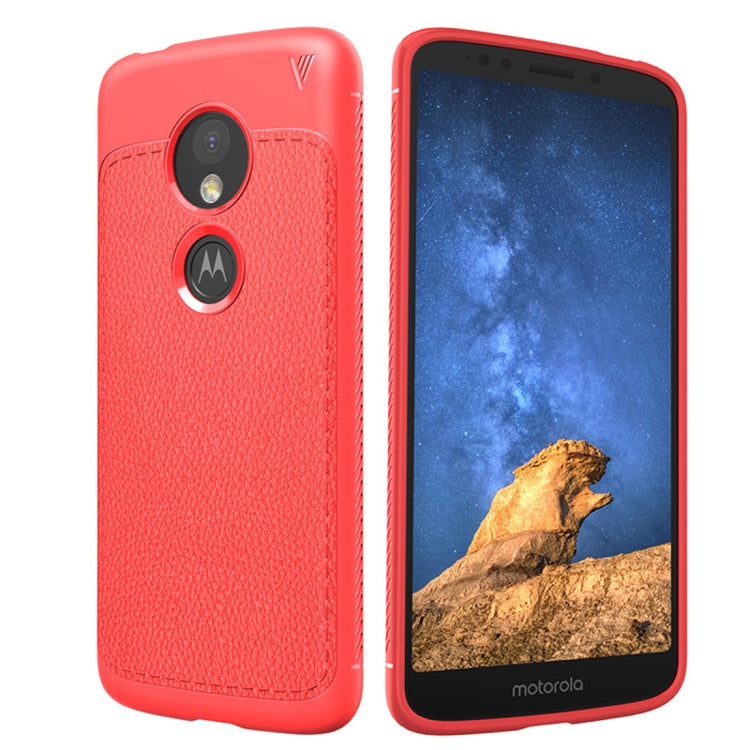 Lenuo Leshen Series for Motorola Moto E5 TPU Litchi Texture Dropproof Protective Back Cover Case