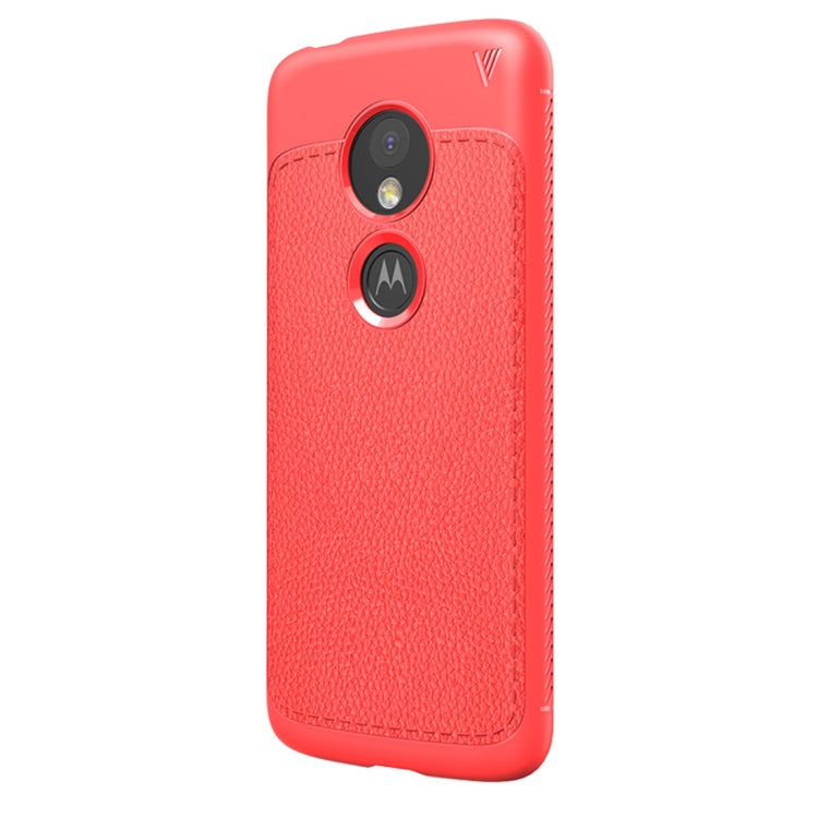 Lenuo Leshen Series for Motorola Moto E5 TPU Litchi Texture Dropproof Protective Back Cover Case