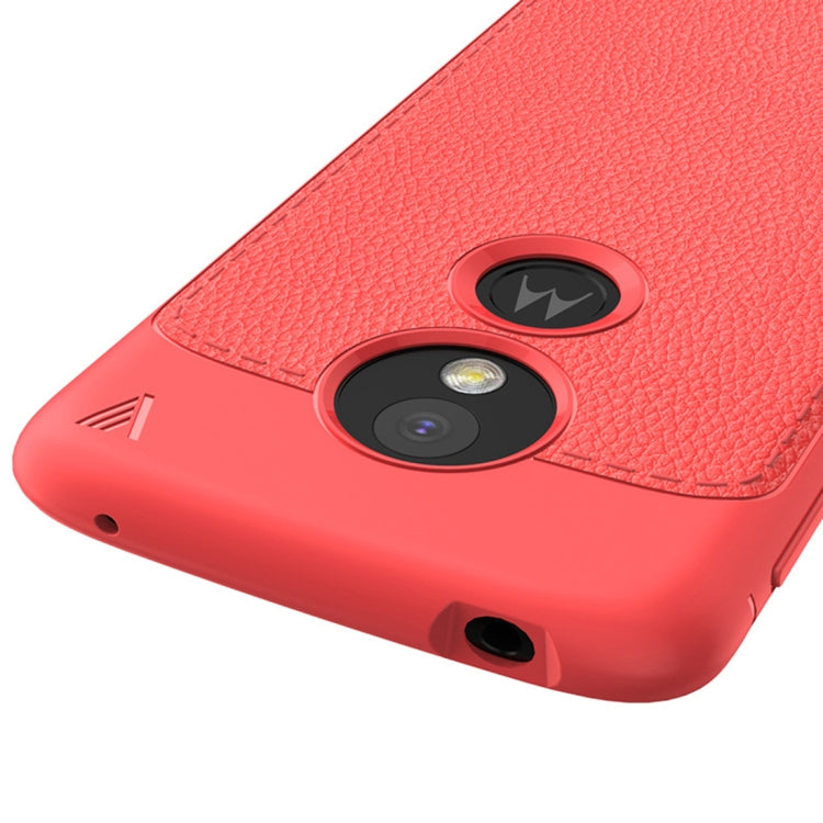 Lenuo Leshen Series for Motorola Moto E5 TPU Litchi Texture Dropproof Protective Back Cover Case