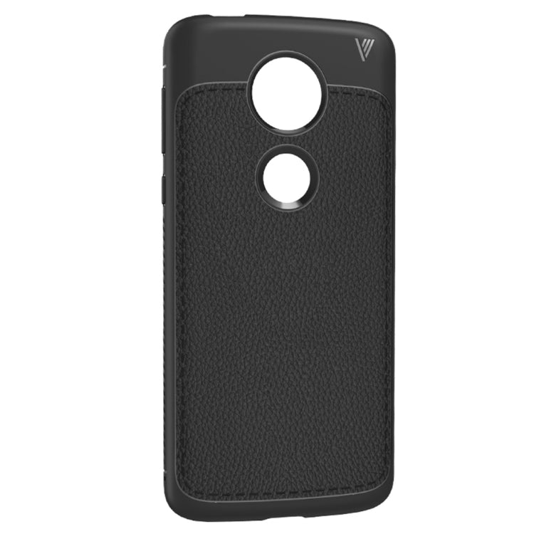 Lenuo Leshen Series for Motorola Moto E5 Plus TPU Litchi Texture Dropproof Protective Back Cover Case
