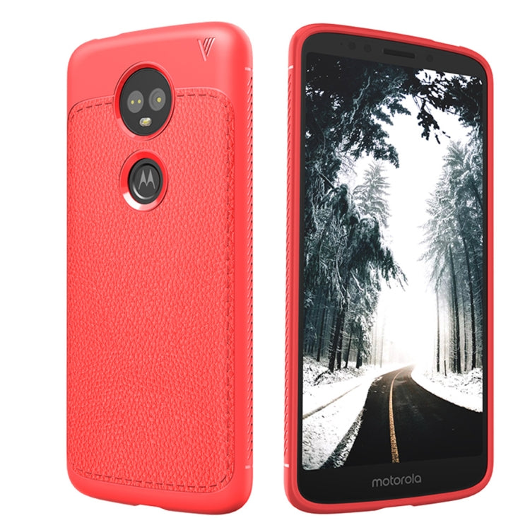 Lenuo Leshen Series for Motorola Moto E5 Plus TPU Litchi Texture Dropproof Protective Back Cover Case