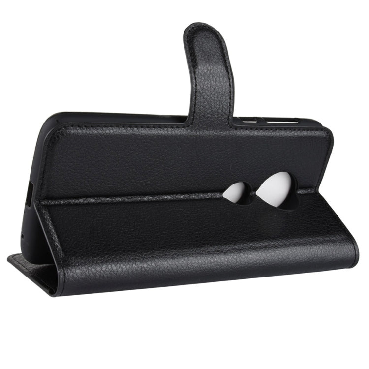 For Motorola Moto E5 Litchi Texture Horizontal Flip Leather Case with Wallet & Holder &