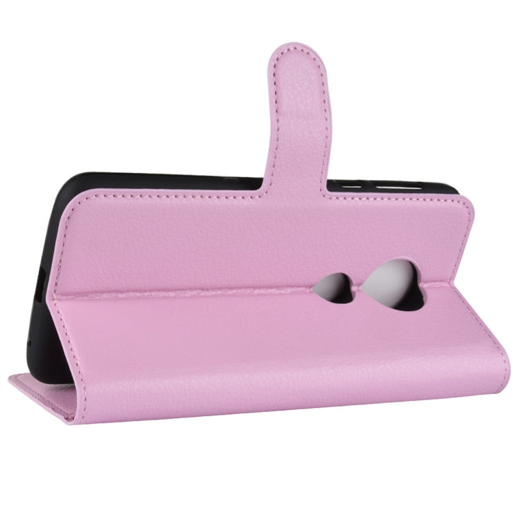 For Motorola Moto E5 Litchi Texture Horizontal Flip Leather Case with Wallet & Holder &