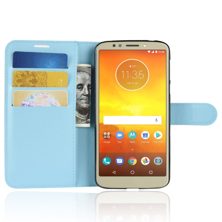For Motorola Moto E5 Litchi Texture Horizontal Flip Leather Case with Wallet & Holder &