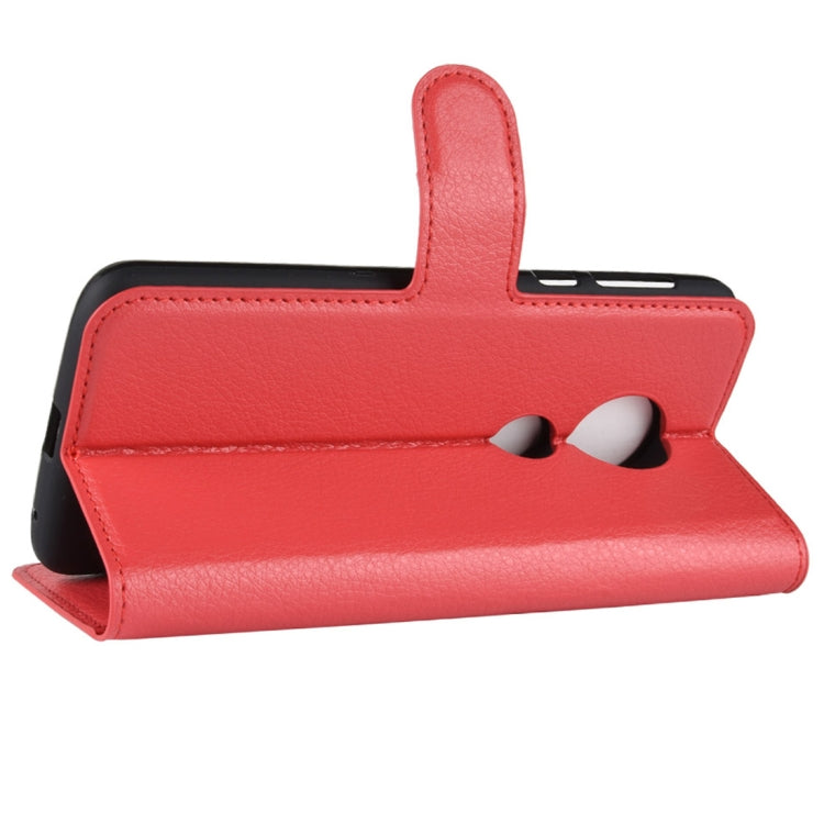 For Motorola Moto E5 Litchi Texture Horizontal Flip Leather Case with Wallet & Holder &
