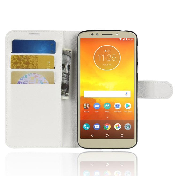 For Motorola Moto E5 Litchi Texture Horizontal Flip Leather Case with Wallet & Holder &