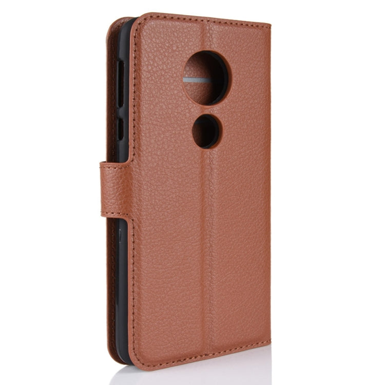 For Motorola Moto E5 Litchi Texture Horizontal Flip Leather Case with Wallet & Holder &