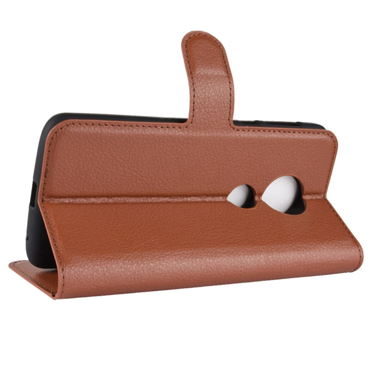 For Motorola Moto E5 Litchi Texture Horizontal Flip Leather Case with Wallet & Holder &